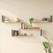 Wall shelf Flear pakoworld oak with anthracite color 179x14.5x76,2cm
