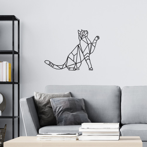 Wall deco Cathy pakoworld black metal 40x0.15x40cm