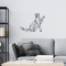 Wall deco Cathy pakoworld black metal 40x0.15x40cm