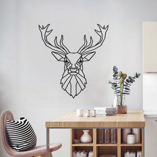 Wall deco Stagio pakoworld black metal 40x0.15x40cm