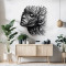 Wall deco Solfy pakoworld black metal 80x0.15x80cm