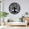 Wall deco Treelife pakoworld black metal D80x0.15cm