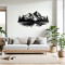Wall deco Mirolo pakoworld black metal 70x0.15x50cm