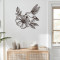 Wall deco Folou pakoworld black metal 60x0.15x60cm