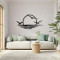 Wall deco Kenfio pakoworld black metal 60x0.15x40cm