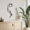 Wall deco Femalo pakoworld black metal 20x0.15x50cm