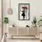 Wall deco Raino pakoworld black metal 35x0.15x50cm