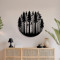 Wall deco Foren pakoworld black metal D50x0.15cm