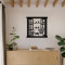 Wall deco Windo pakoworld black metal 50x0.15x50cm