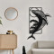 Wall deco Whale pakoworld black metal 38x0.15x50cm