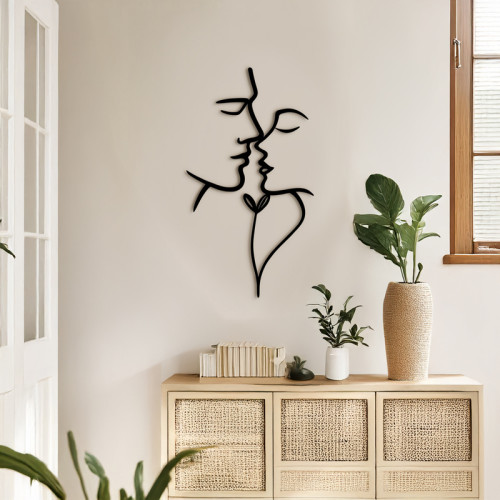 Wall deco Lovia pakoworld black metal 28x0.15x50cm