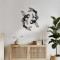 Wall deco Set of 2 pieces Konda pakoworld black metal 17x0.15x32cm