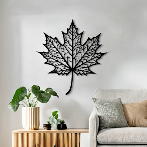 Wall deco Flowy pakoworld black metal 40x0.15x40cm