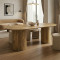 Dining table Flute pakoworld solid mango wood in natural color 200x90x76cm