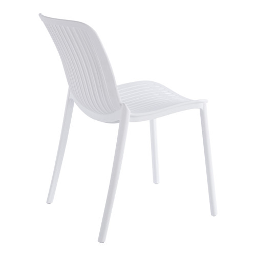 Teragi stackable chair pakoworld pp with UV protection white 58x43.5x82cm