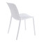 Teragi stackable chair pakoworld pp with UV protection white 58x43.5x82cm