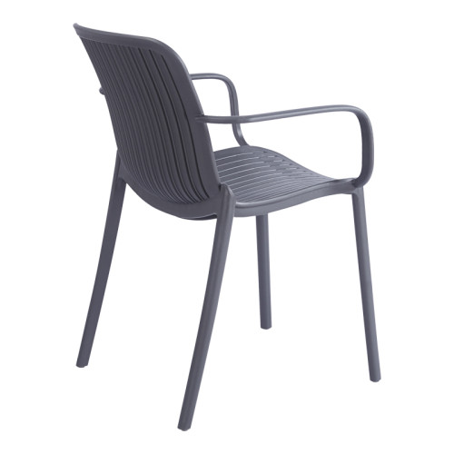 Teragi stackable armchair pakoworld pp with UV protection anthracite 59x57x82cm