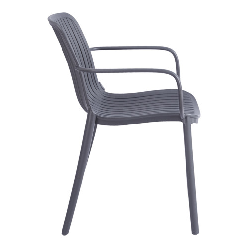 Teragi stackable armchair pakoworld pp with UV protection anthracite 59x57x82cm