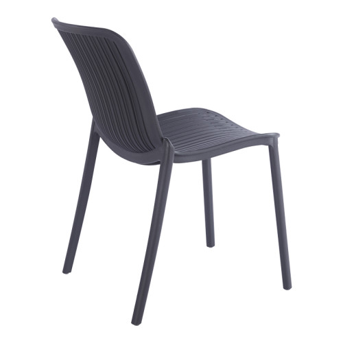 Teragi stackable chair pakoworld pp with UV protection anthracite 58x43.5x82cm
