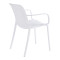 Teragi stackable armchair pakoworld pp with UV protection white 59x57x82cm
