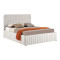 Double bed Zilin pakoworld beige fabric With storage space 160x200cm