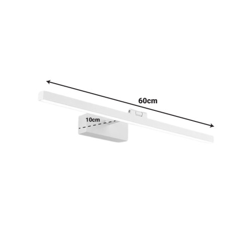 Wall light Debiwen pakoworld led metal in white color 60x10x6cm
