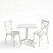 Dining table Groovy Crossie pakoworld 3 pcs white PP 60x60x76cm
