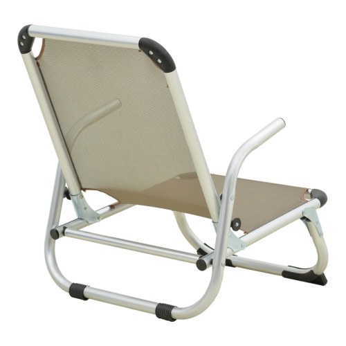 Playa pakoworld beach chair heavy duty with high back aluminum-textilene in champagne 54x72x63cm