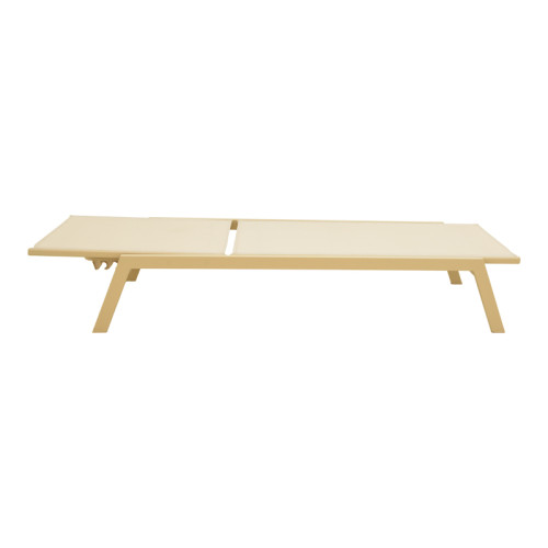 Boka pakoworld aluminum sunbed cappuccino-textilene in champagne 60x192x31cm