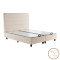 Double bed Linteda pakoworld with storage space cream velvet 160x200cm