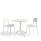 Dining table Groovy Berdian pakoworld 3 pcs white PP 60x60x76cm
