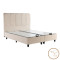 Double bed Lunda pakoworld with storage space cream velvet 160x200cm