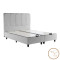 Double bed Lunda pakoworld with storage space grye velvet 160x200cm