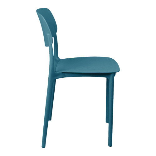 Stackable Berdian pakoworld pp chair in blue color 38x49x79cm