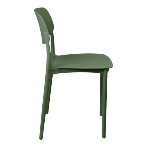 Stackable Berdian pakoworld pp chair in olive green color 38x49x79cm