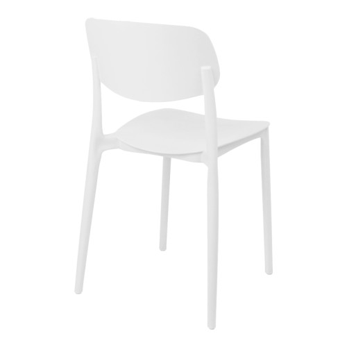Stackable Berdian pakoworld pp chair in white color 38x49x79cm