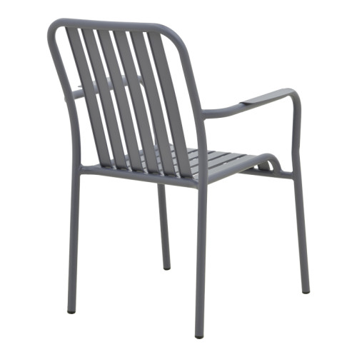 Vista pakoworld stackable armchair, aluminum in anthracite shade 62x60x84cm