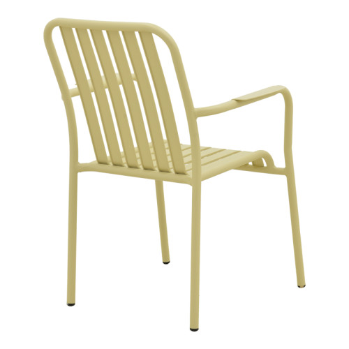 Vista pakoworld stackable armchair, aluminum in beige shade 62x60x84cm
