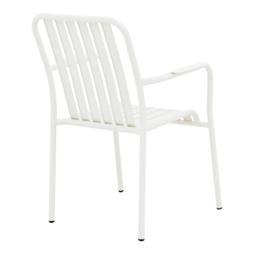 Vista pakoworld stackable armchair, aluminum in white shade 62x60x84cm