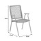 Weave armchair pakoworld stackable aluminum-pe rope in beige shade 57x63x86cm