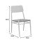 Giardino chair pakoworld stackable aluminum in beige -pe rattan in natural shade 45x56x82cm