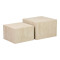Side tables set 2pcs Coffina pakoworld mdf in travertine look