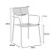 Stackable armchair Deraby pakoworld cream metal 56x45.5x83cm