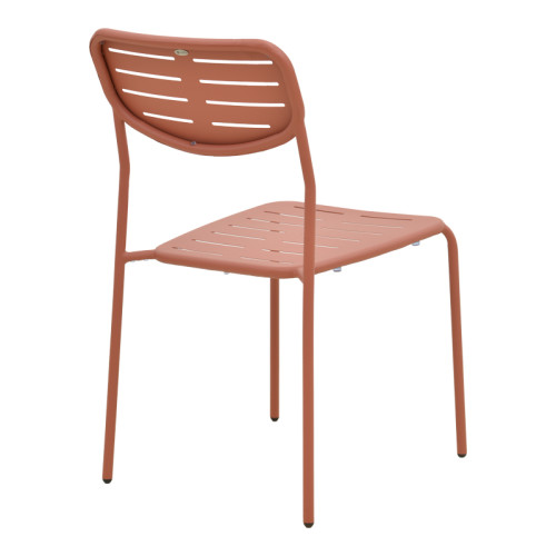 Stackable chair Deraby pakoworld terracotta metal 52.5x45.5x83cm