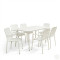 Dining set Heven Vista pakoworld set of 7 pices black aluminum 150x80x72cm