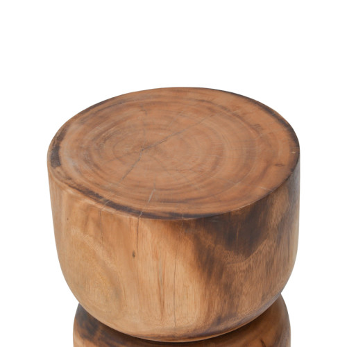 Stool Lopen pakoworld suar wood in natural color D35x45cm