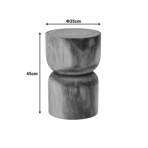 Stool Lopen pakoworld suar wood in natural color D35x45cm