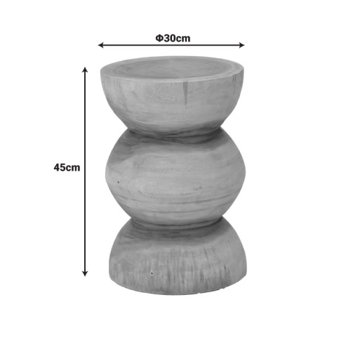 Stool Pilar pakoworld suar wood in natural color D30x45cm