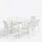 Dining set Heven Vista pakoworld set of 7 pices black aluminum 120x70x72cm