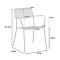 Stackable armchair Federal pakoworld terracotta metal 57x58x81.5cm